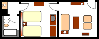 海側スイートルーム（スイートルームA） floor plan