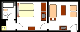 山側スイートルーム（スイートルームB） floor plan